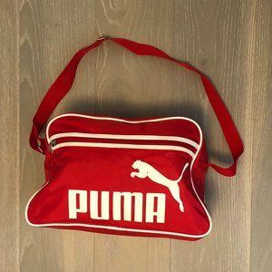 Vintage Red Puma gym bag
